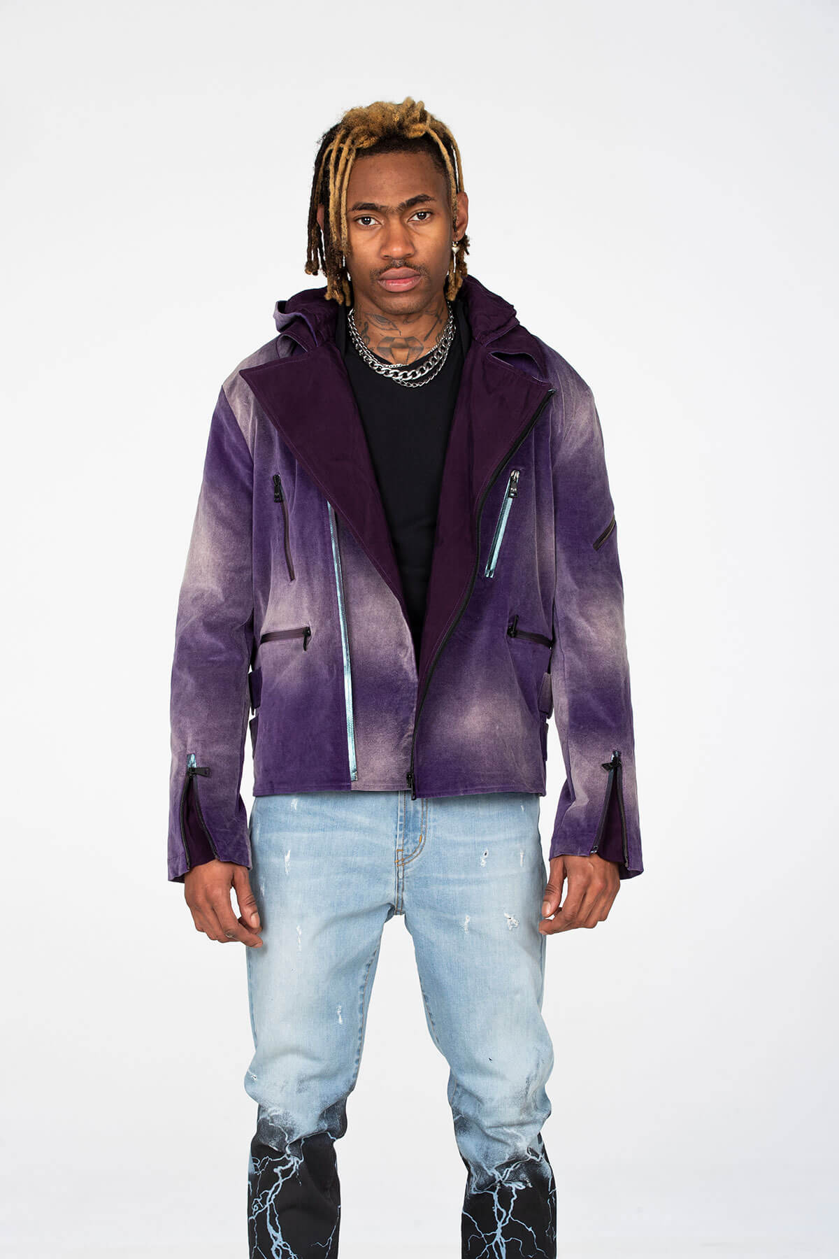 Velvet biker jacket on sale mens