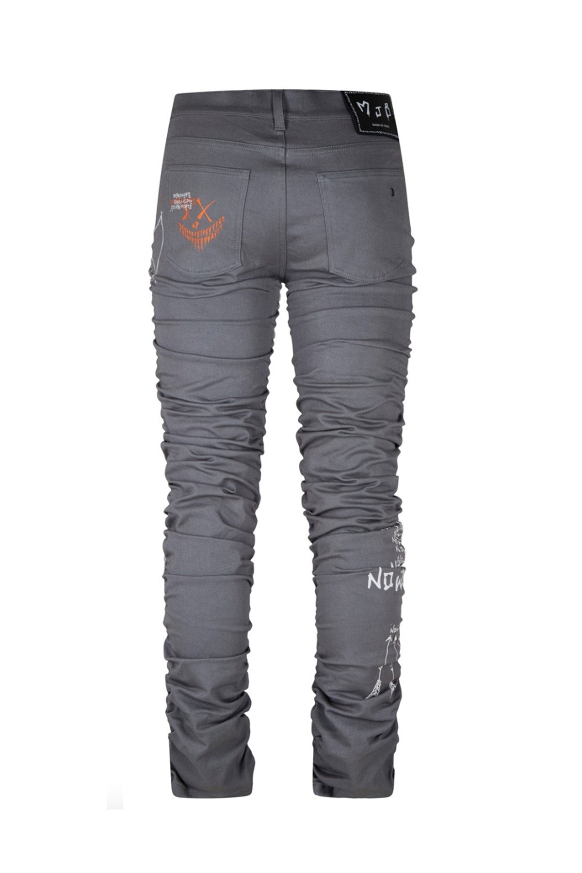 STREET ART GREY STACK PANT