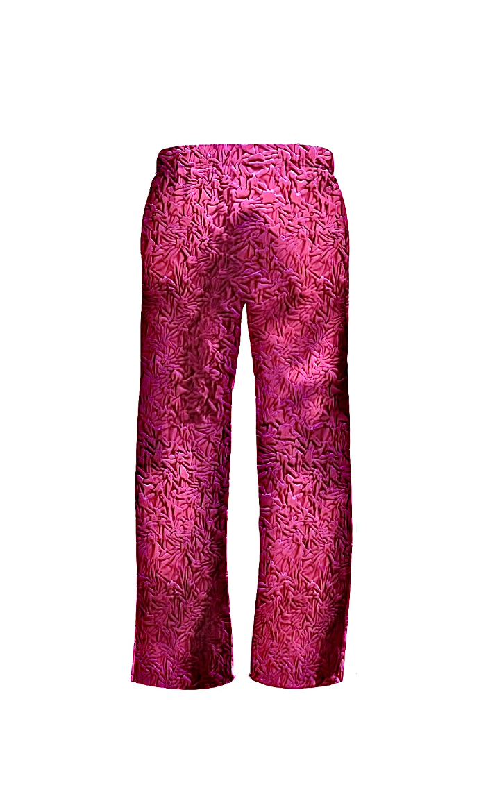 PINK VELVET 3D TROUSER