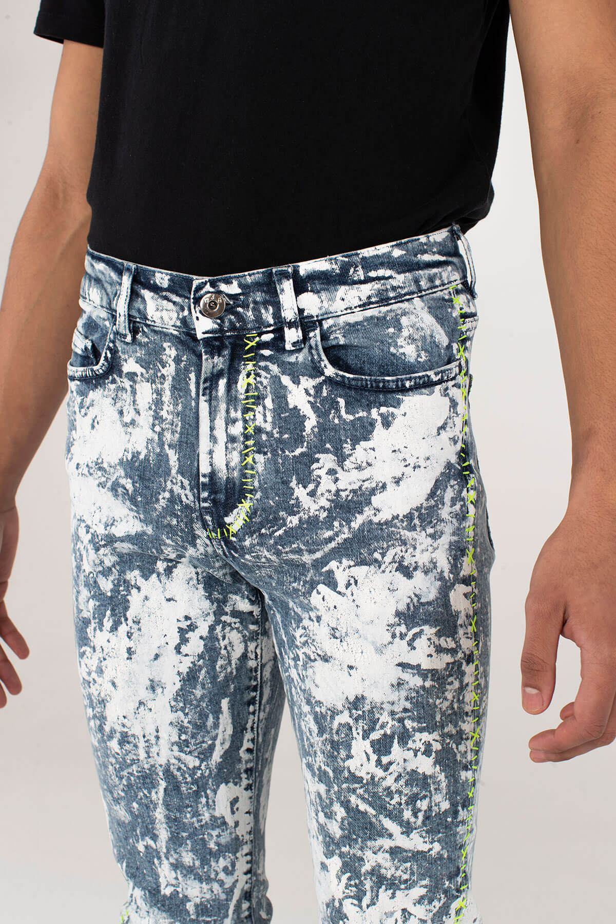 Punk store bleached jeans