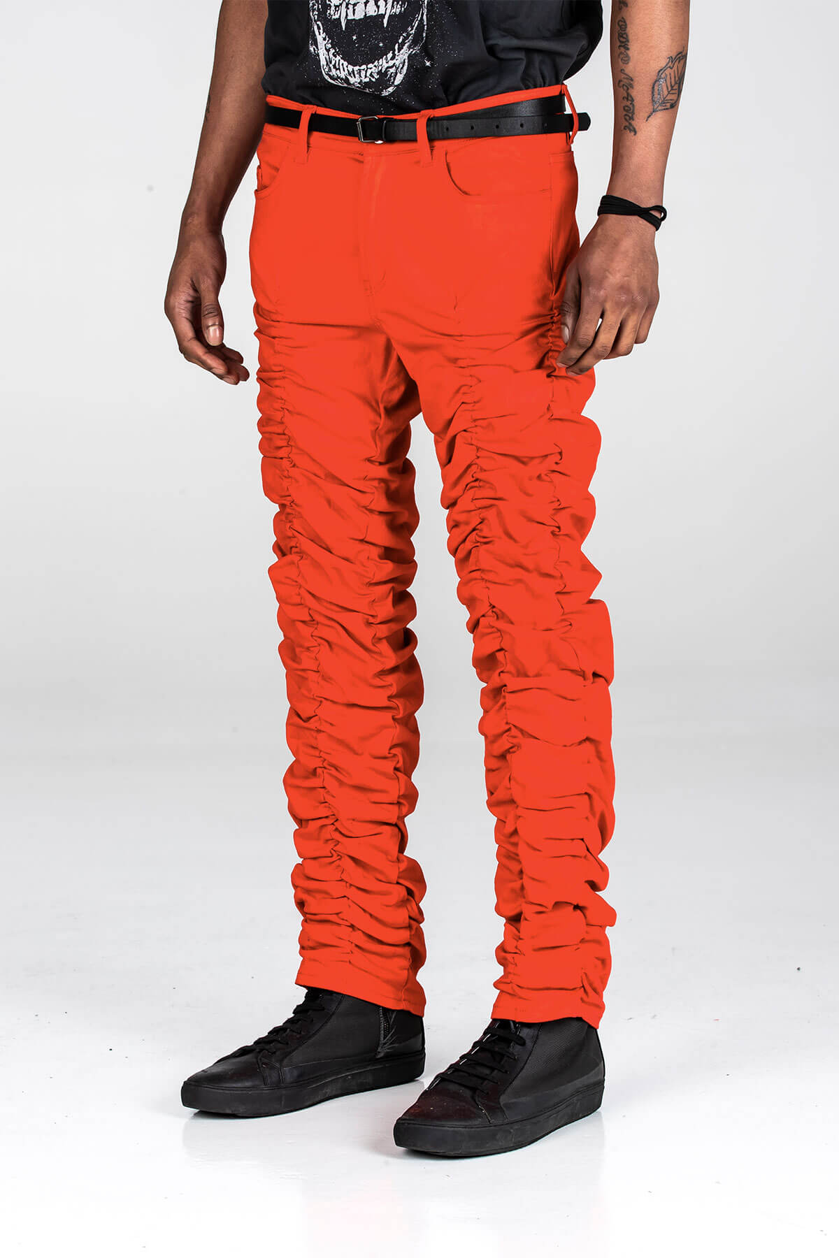 RED STACK PANTS