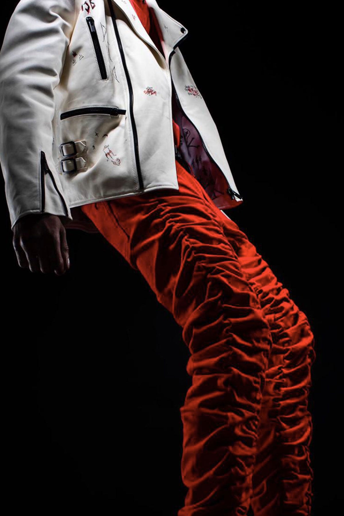 RED STACK PANTS - BOTTOM - A/W 2020 - MJB